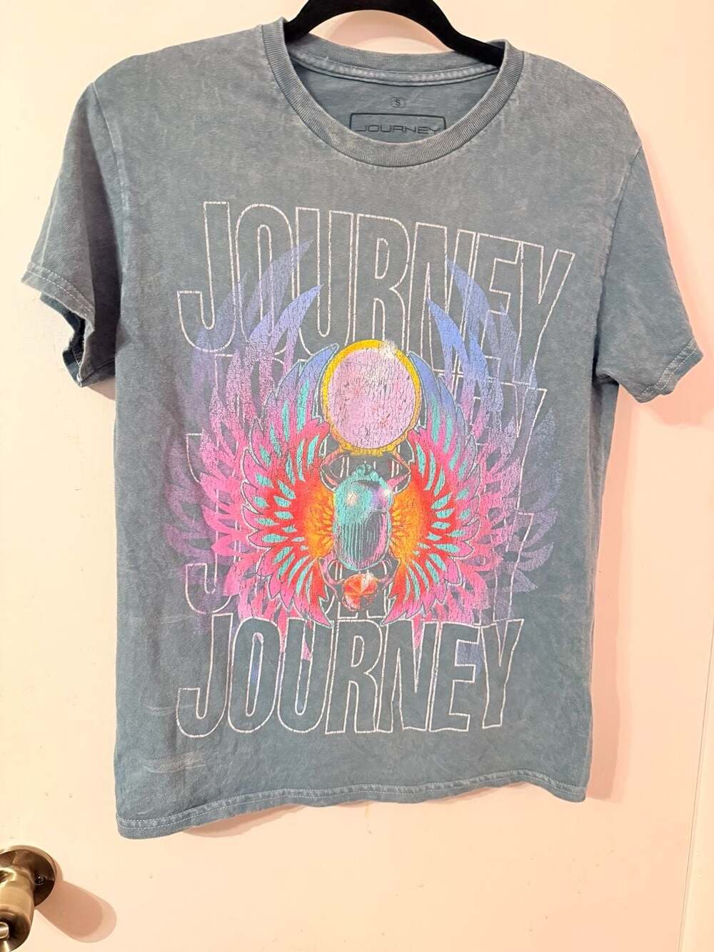Journey Frontiers 1983 Tour Scarab & Jewel Vintage Wash Graphic T-Shirt